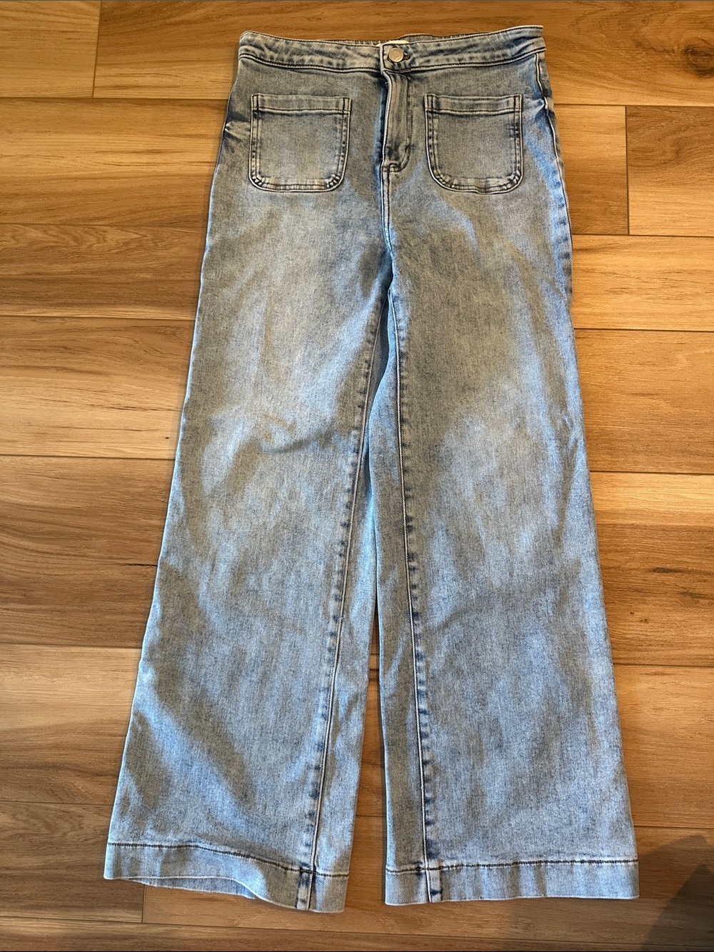 LC Lauren Conrad Light Wash Wide Leg Jeans
